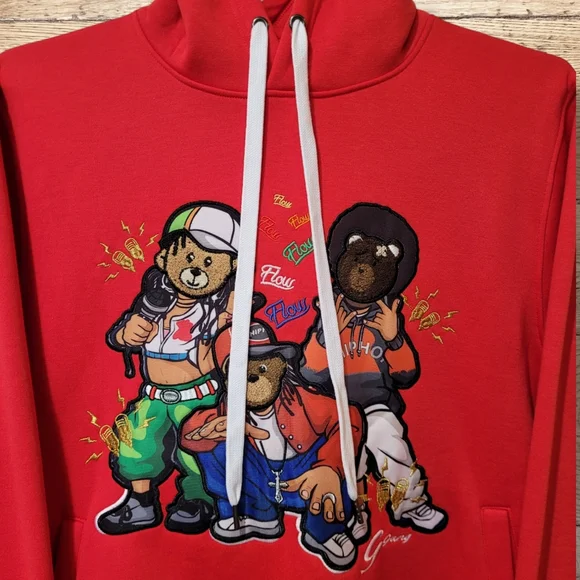 HOODIE MEN'S RED - Picture 4 of 6